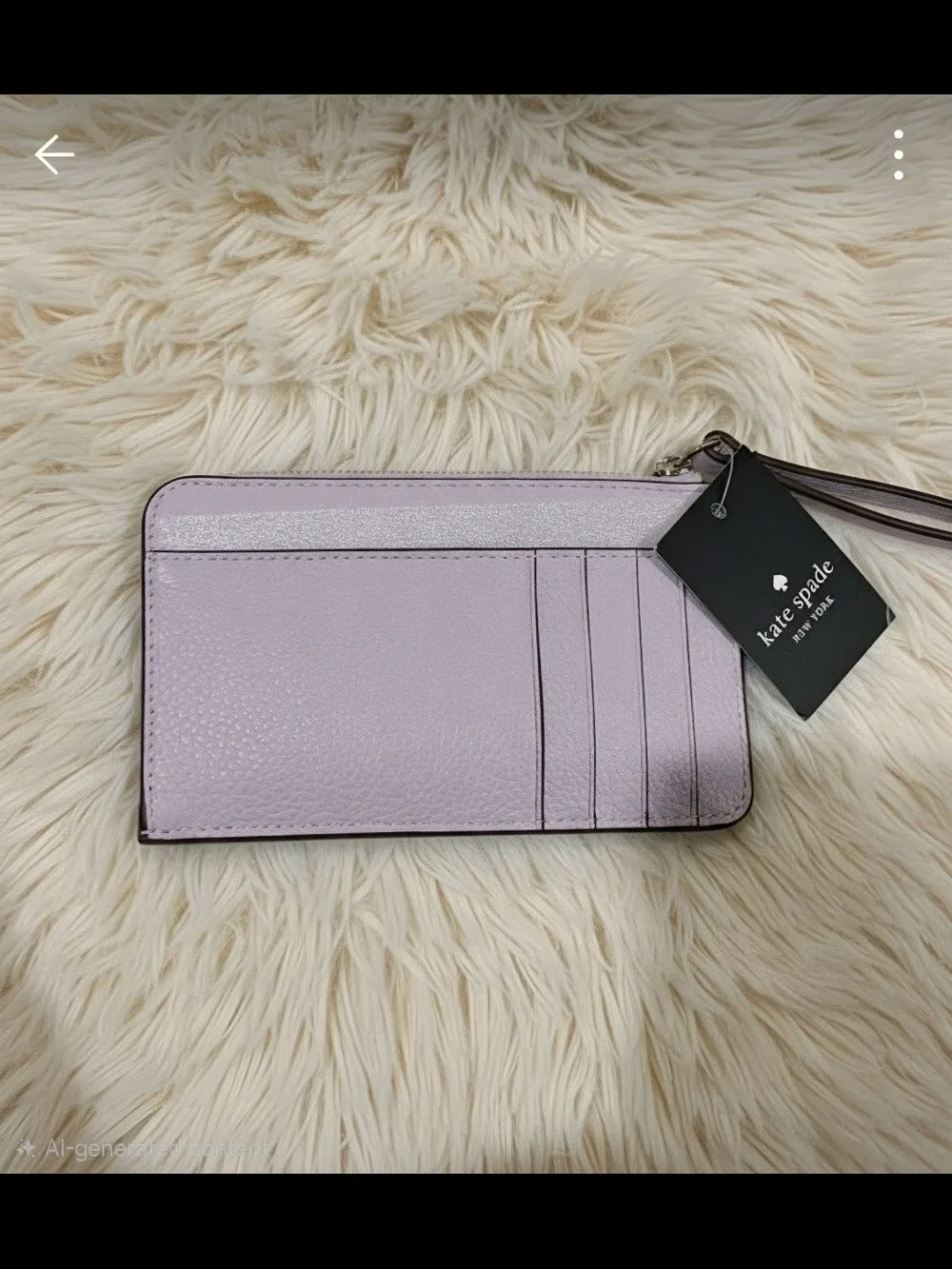 kate spade Lilac Pebbled Leather Wristlet